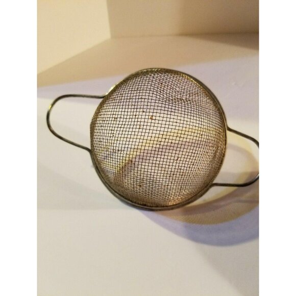 Vintage 12 3/4" Wood Handle Hand Held Sieve Strainer Screen Sifter 5" Basket - Picture 3 of 6